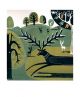 Stag in Knole Park linocut by Melvyn Evans 