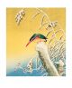 Kingfisher in the Snow woodblock by Ohara Koson