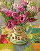  Pink Lisianthus in Honiton Jug By Angie Wood