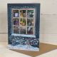 Happy Christmas Blue Window Large Greetings Card By Driftwood Designs