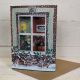 Happy Christmas Red Window Large Greetings Card By Driftwood Designs