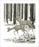Winter Deer
Linocut by Robert Gillmor
