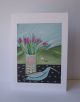 Spotted Long Beak and Tulips By Liz Toole