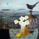 Blackbird & Hellebores by Denny Webb