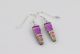 Pink dichroic drop earrings By Sarah Hill