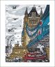 Tower Bridge  Linocut by Mick Armson
