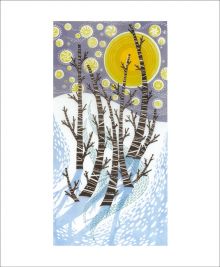 Snow Birches by Angie Lewin