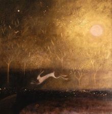 Full moon at the edge of the silver dawn By Catherine Hyde