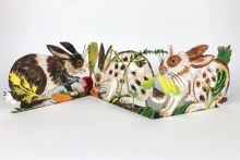 Rabbits 3D Die-Cut Cards collage by Mark Hearld 