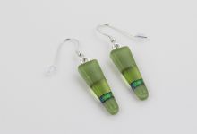Olive green drop earrings By Sarah Hill