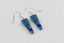 Steel blue drop earrings By Sarah Hill